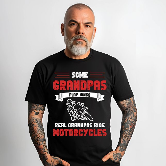 Motorcykel Grandpa Biker Gift T Shirt (Skapare uppladdad)