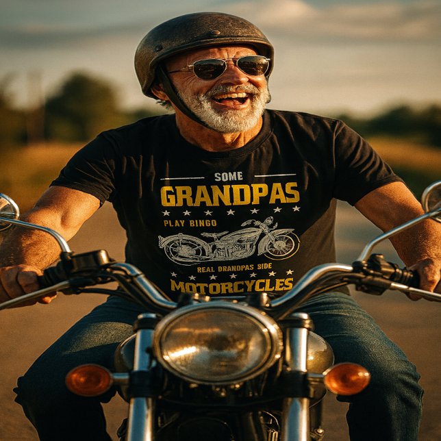 Motorcykel Grandpa T Shirt (Skapare uppladdad)