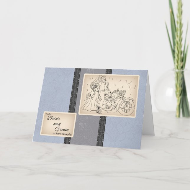 Motorcykel - Grattis kort (Framsida)