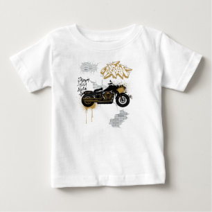 Motorcykel guld t shirt