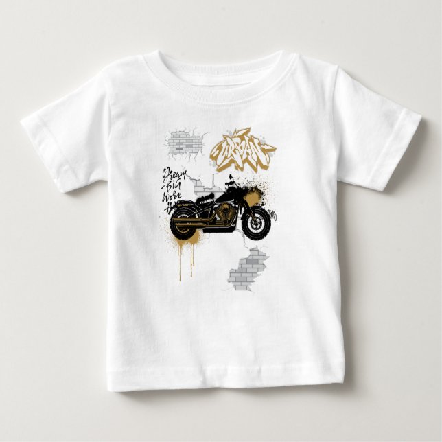 Motorcykel guld  t shirt (Framsida)