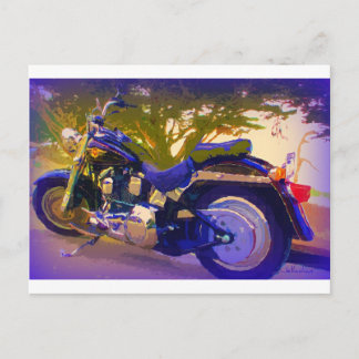 Motorcykel Harley-FatBoy-1998 Vykort