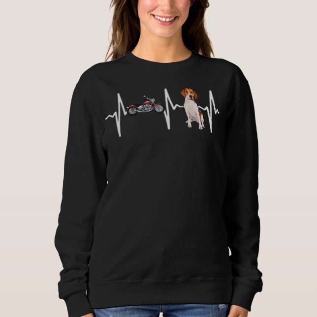 Motorcykel Harrier Heartslag Hund T Shirt (Framsida)