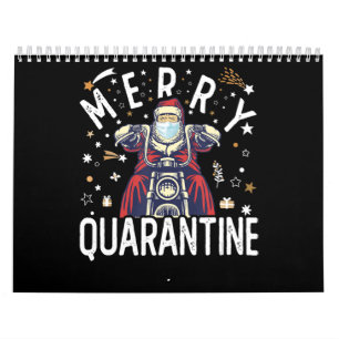 Motorcykel Hipster Santa Ansikte Mask Kalender