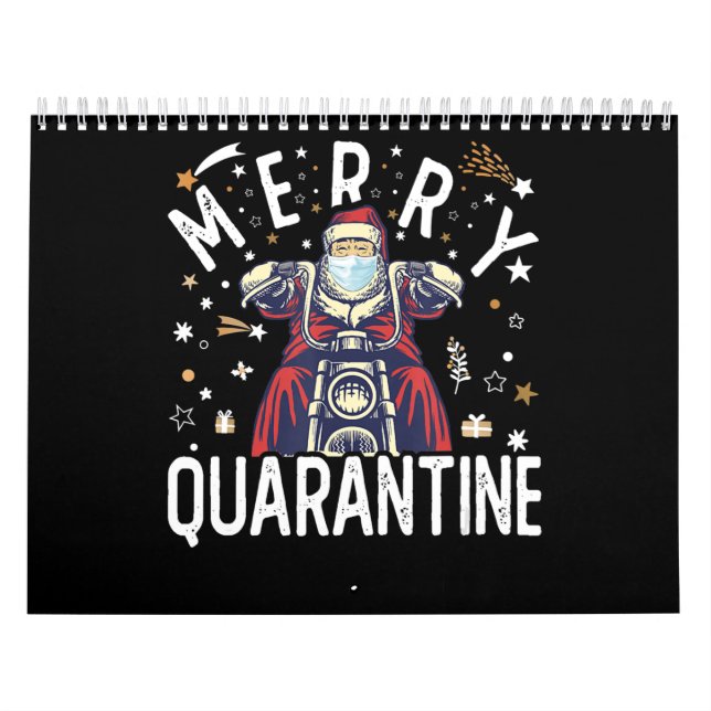 Motorcykel Hipster Santa Ansikte Mask Kalender (Omslag)