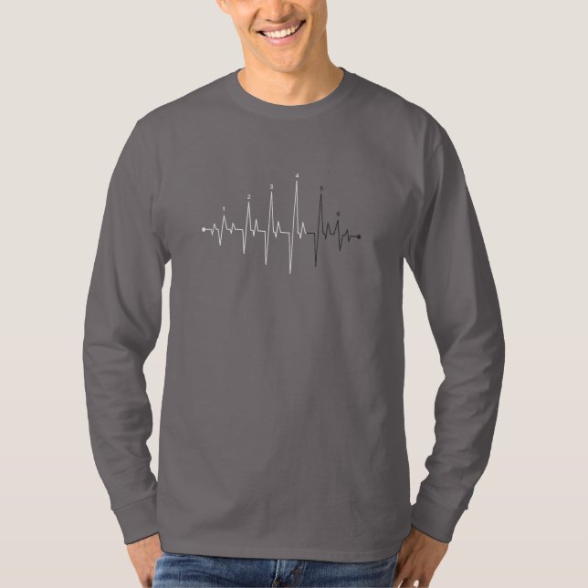 Motorcykel Hjärtslag Utstyr T Shirt (Framsida)