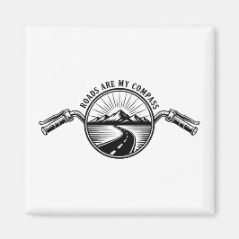 Motorcykel Horisont Äventyr      Magnet