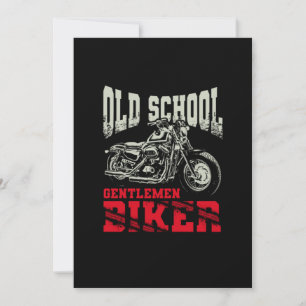 Motorcykel i Biker old school Inbjudningar