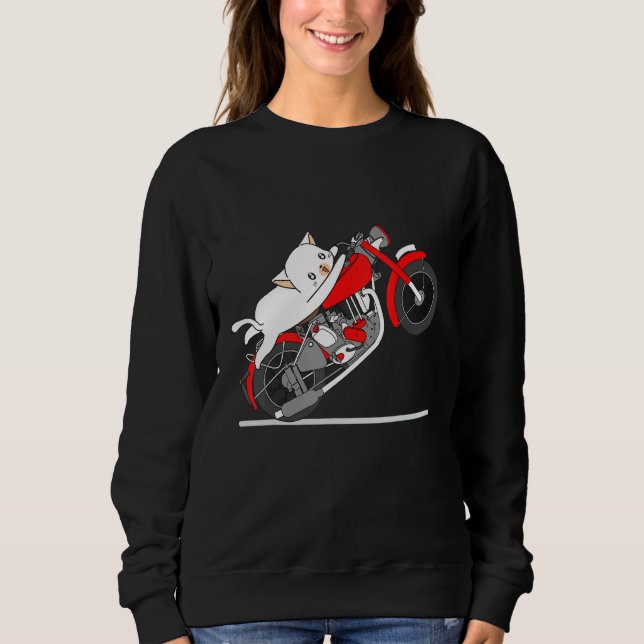 Motorcykel i Cats Kärlek T Shirt (Framsida)