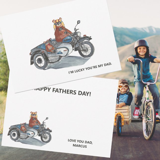 Motorcykel i fars dag med Sidecar Bears (Skapare uppladdad)