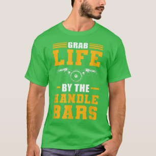 Motorcykel i Handlebars Biker Life T Shirt