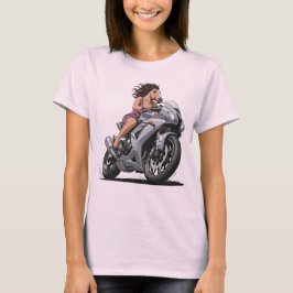 Motorcykel i Horse Dam T Shirt