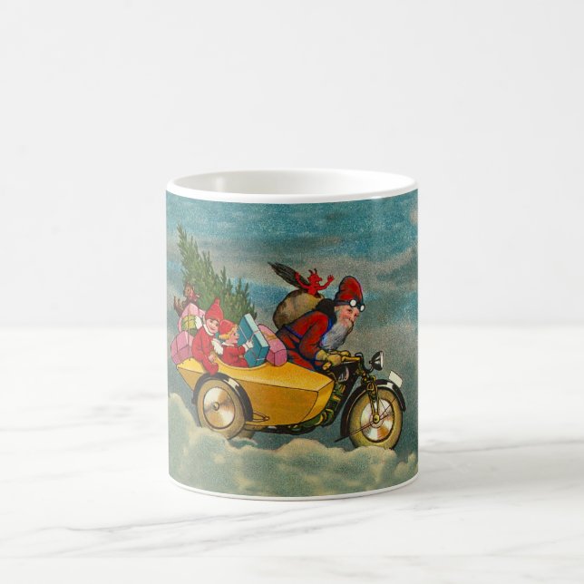 Motorcykel i jultomten kaffemugg (Center)