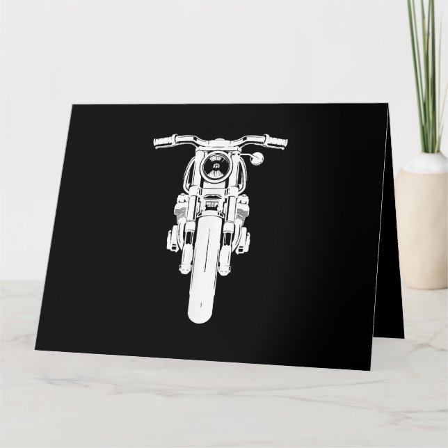 Motorcykel i kärlek i min motorcykel i Retro Vinta Kort (Framsida)