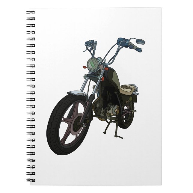 Motorcykel i klassisk Vintage Anteckningsbok (Framsidan)