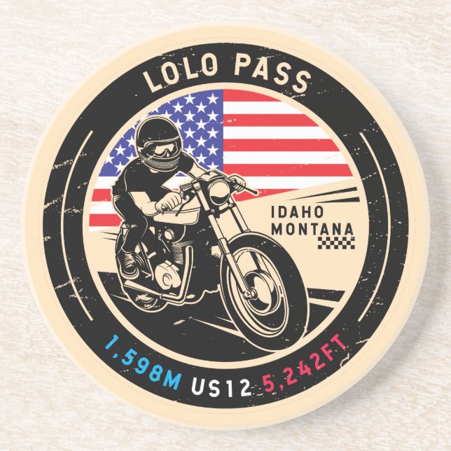 Motorcykel i Lolo Pass Idaho Underlägg (Framsidan)