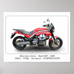 Motorcykel i Moto Guzzi Griso - Poster för Storlek