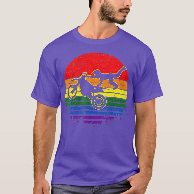 Motorcykel i Motocross Gay pride Dirt Bike LGBTQ T Shirt (Framsida)