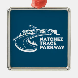 Motorcykel i Natchez Trace Parkway Julgransprydnad Metall