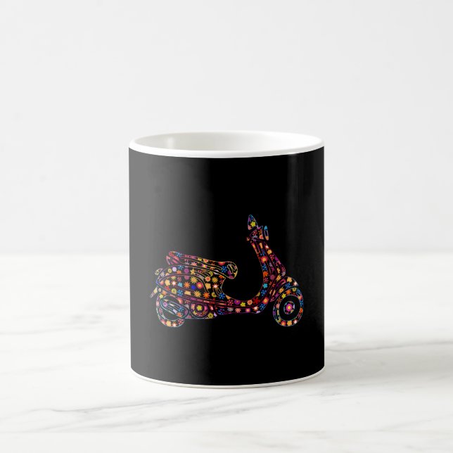 Motorcykel i nedre Mönster, motorcykel med motorcy Kaffemugg (Center)