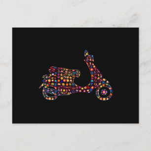 Motorcykel i nedre Mönster, motorcykel med motorcy Vykort