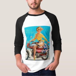 Motorcykel i pinup t shirt