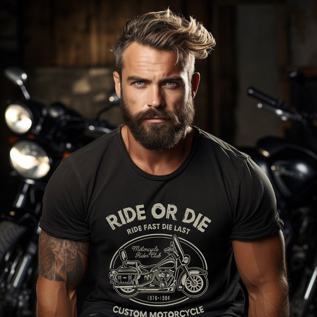 Motorcykel i rde eller Die T Shirt (Skapare uppladdad)