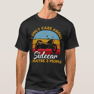 Motorcykel i Retro Stil Sunset Sidecar T Shirt