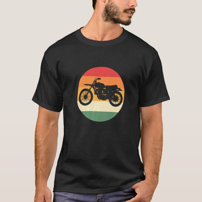 Motorcykel i Retro T Shirt (Framsida)