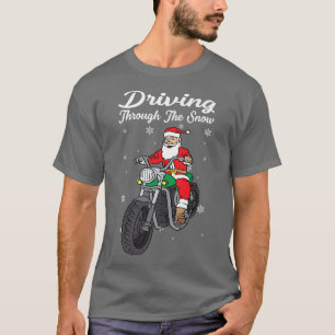 Motorcykel i Santa på motorcykel Jultomten T Shirt