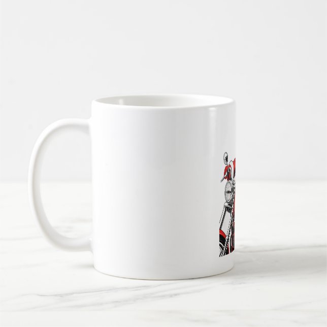 Motorcykel i Santa Riding Kaffemugg (Vänster)