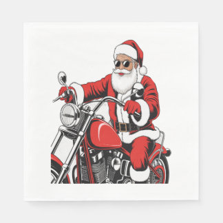 Motorcykel i Santa Riding Pappersservett