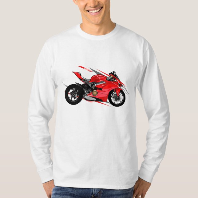 Motorcykel i Sportcykel & Street Bike T Shirt (Framsida)