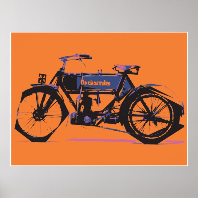 Motorcykel i transit poster (Framsidan)