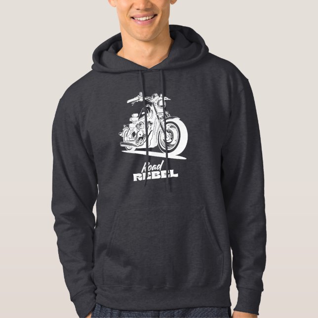 Motorcykel i väg - Biker - utvecklingstrend Hoodie (Framsida)