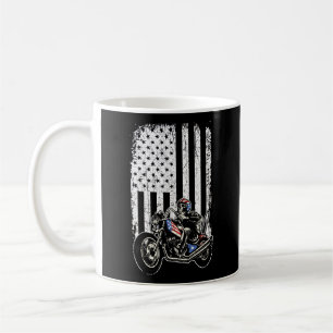 Motorcykel i vintage - närmare med amerikansk Fla Kaffemugg