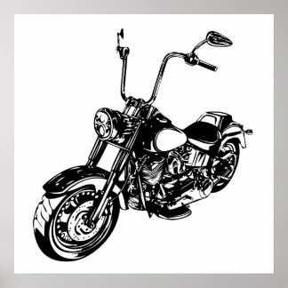 Motorcykel i vintage poster