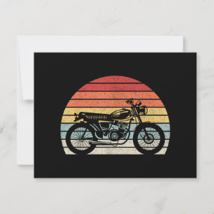 Motorcykel i vintage Retro Julkort