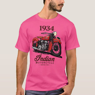 Motorcykel i vintage t shirt