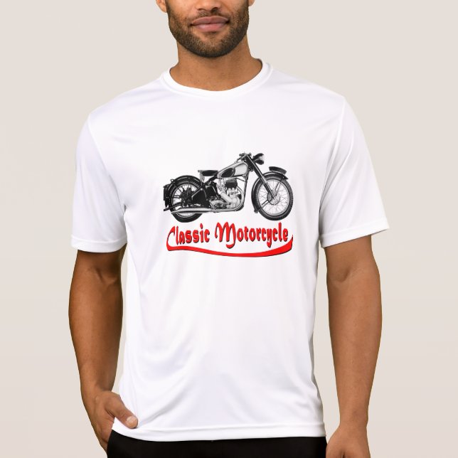 Motorcykel i vintage tee shirt (Framsida)