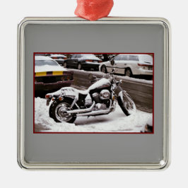 "Motorcykel i vinter" Ornament