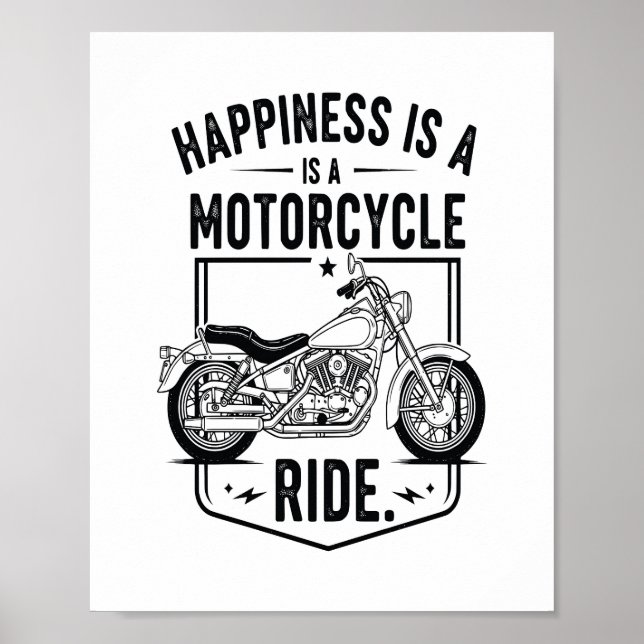 Motorcykel i Western uppsättning av Desert Cactus  Poster (Framsidan)