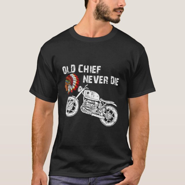 Motorcykel indisk gammal chef Die Hoodie Aldrie T Shirt (Framsida)