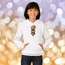 Motorcykel jul Elf Girl's Hoodie T Shirt