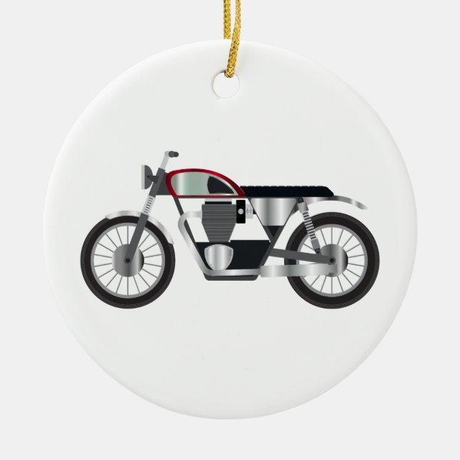 Motorcykel Julgransprydnad Keramik (Framsidan)