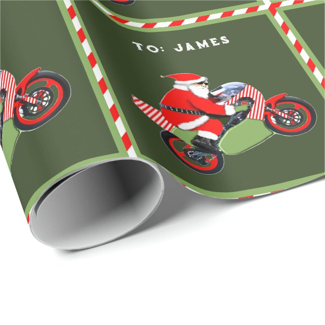 Motorcykel julklapp presentpapper (Rullad Hörn)