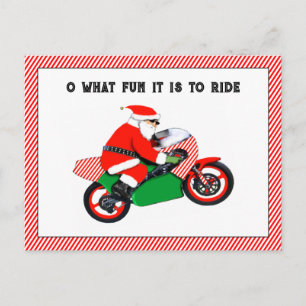 motorcykel julkort helg vykort
