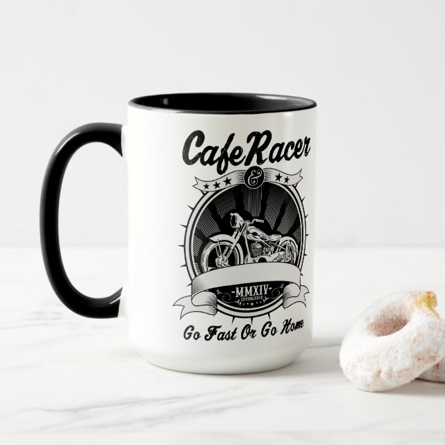 Motorcykel kaffekopp (Med munk)