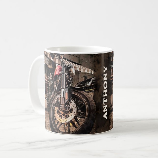 Motorcykel Kaffemugg (Framsida vänster)