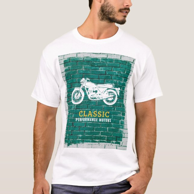 Motorcykel - klassiskt konstruktions-T-Shirt T Shirt (Framsida)